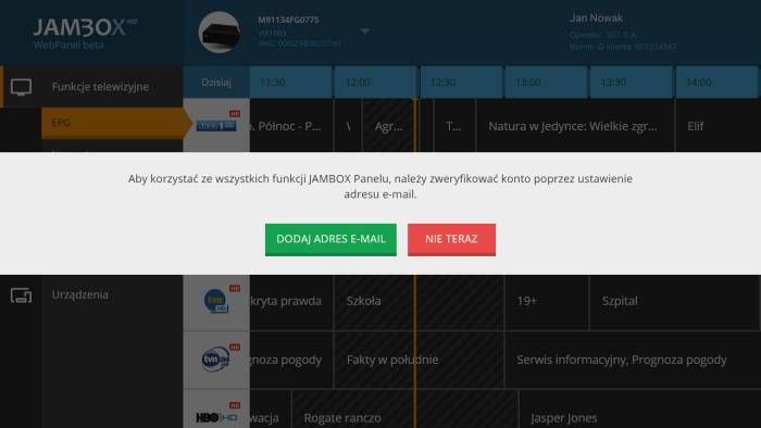 Jambox Panel -popup-email